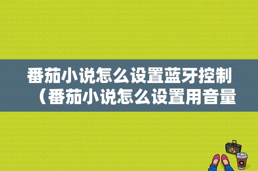 番茄小說怎么設(shè)置藍牙控制（番茄小說怎么設(shè)置用音量鍵翻頁）-圖1