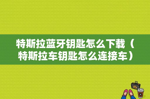 特斯拉藍牙鑰匙怎么下載（特斯拉車鑰匙怎么連接車）-圖1